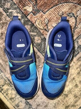 Athletic Works Blue Kids Sneakers with Hook-and-Loop Straps